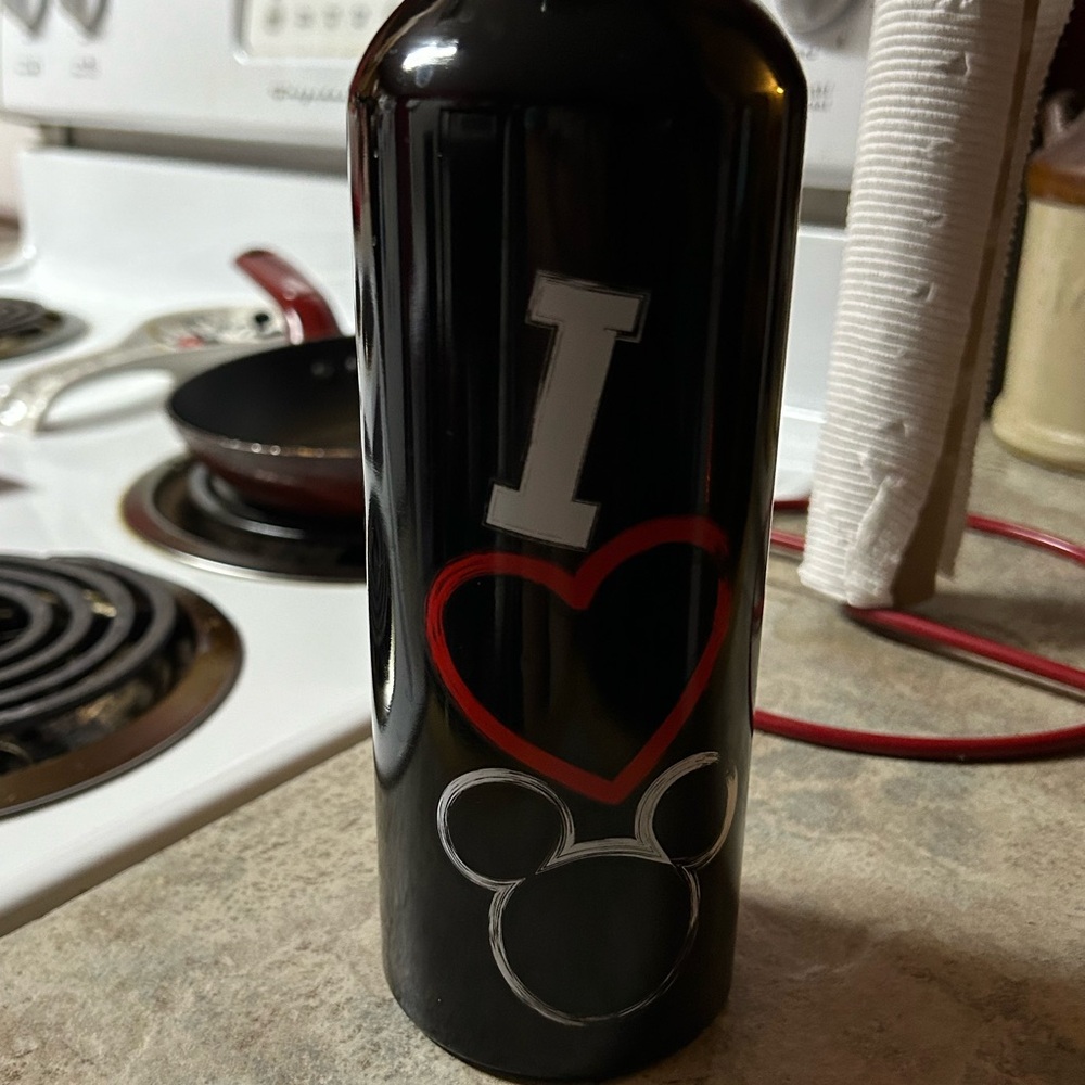 Metal Reusable I ❤️ Mickey Water Bottle
